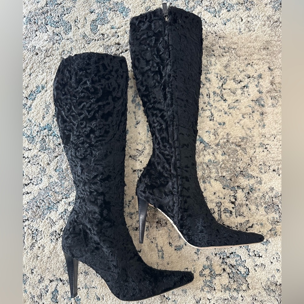 NEW Ralph Lauren Knee High Boot 7M Black